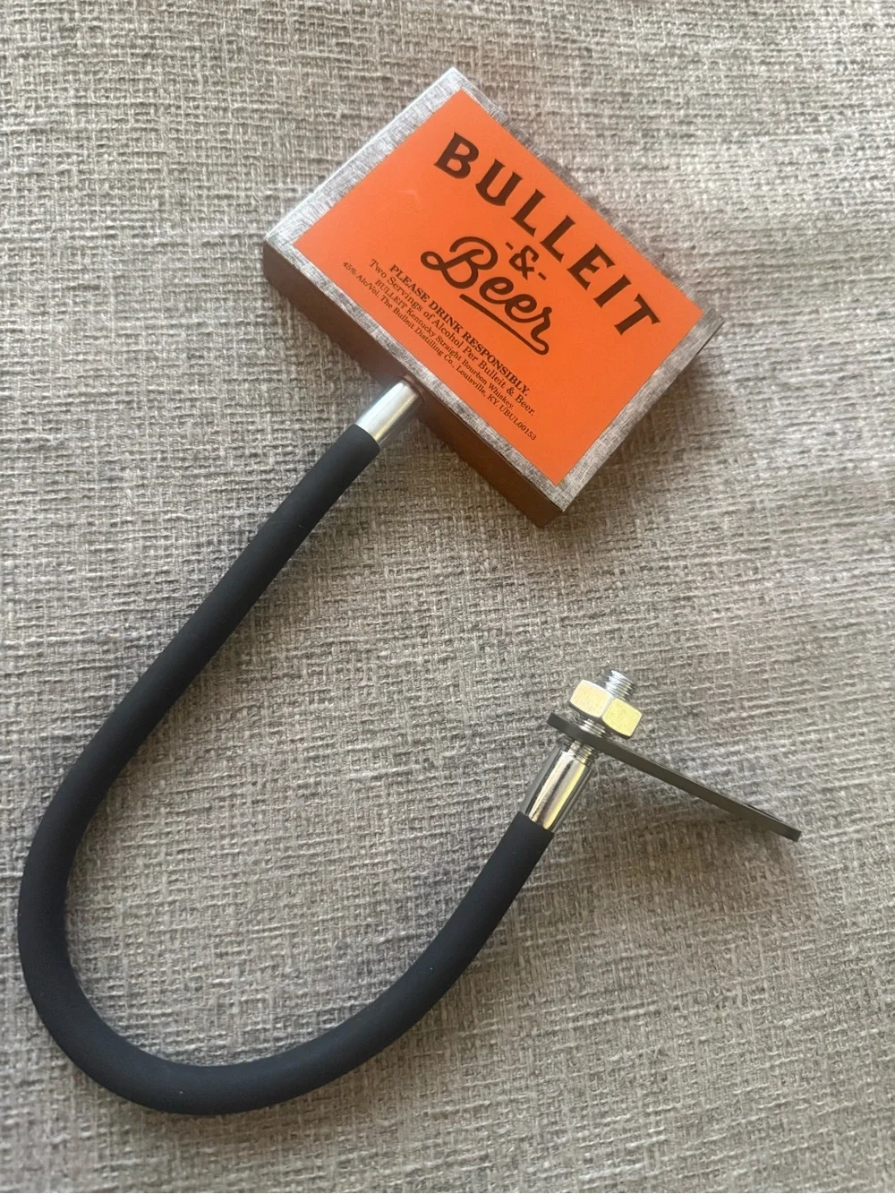 NEW Bulleit & Beer Flexible Draft Tap Handle Bar Display 17” Promo Gooseneck